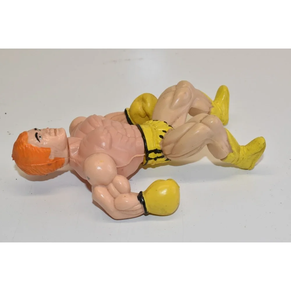 Vintage 1980s E Toys World Champion The Boxer Yellow Trunks KO‎ Figure Rare